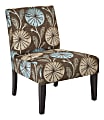Ave Six Laguna Accent Chair, Dandelion Aqua/Dark Espresso 1 thumbnail image