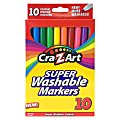 Cra-Z-Art Super Washable Markers, Fine Tip, Assorted Barrel, Assorted Ink, Pack Of 10 Markers 1 thumbnail image