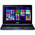 Asus EeeBook X205TA-DS01-BL-OFCE 11.6" Netbook - Intel Atom Z3735F Quad-core (4 Core) 1.33 GHz - 2 GB DDR3L SDRAM - Windows 8.1 64-bit - 1366 x 768 - Dark Blue 1 thumbnail image