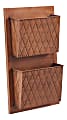 Linon Rio 2-Slot Wall Mailbox, 23-1/2"H x 14-1/2"W x 4-3/4"D, Copper Crosshatch