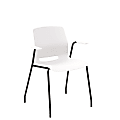 KFI Studios Imme Stack Chair With Arms, White/Black