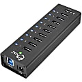 SIIG USB 3.0 9-Port HUB + 1-Port 2.1A Charging with 12V/5A Power Adapter - USB - External - 10 USB Port(s) - 1 USB 2.0 Port(s) - 9 USB 3.0 Port(s) - PC, Mac 1 thumbnail image