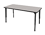 Marco Group™ Apex™ Series Rectangle Adjustable Table, 30"H 72"W x 30"D, Gray Nebula/Black