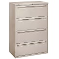 HON® Brigade® 700 36"W x 18"D Lateral 4-Drawer File Cabinet, Putty 1 thumbnail image