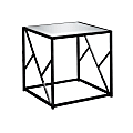 Monarch Specialties Carlo Accent Table, 21-3/4"H x 22"W x 22"D, Black Nickel 1 thumbnail image