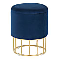 LumiSource Canary Storage Ottoman, Gold/Blue 1 thumbnail image