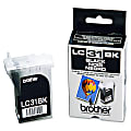 Brother LC31BK Ink Cartridge - Inkjet - 500 Pages - Black - 1 Each