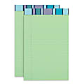 Office Depot® Brand Writing Pads, 5" x 8", Narrow Ruled, 50 Sheets, Green, Pack Of 2 Pads