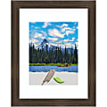 Amanti Art Woodgrain Stripe Wood Picture Frame, 13" x 16", Opening Size 11" x 14" (Matted To 8" x 10"), Chocolate 1 thumbnail image