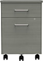 Linea Italia, Inc 20"D Vertical Mobile File Cabinet, Ash