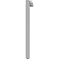 Lorell® Relevance Series Wide Side Leg Table Base, 28-1/2"H x 45-1/2"W x 4"D, Silver 1 thumbnail image