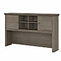 Bush Furniture Yorktown 60"W Desk Hutch, Restored Gray, Standard Delivery 1 thumbnail image