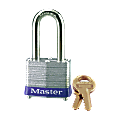 Master Lock® Long-Shackle Padlock, Steel Gray