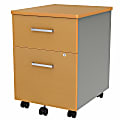 Linea Italia, Inc 20"D Vertical Mobile File Cabinet, Maple