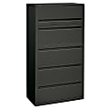 HON® Brigade® 700 36"W x 18"D Lateral 5-Drawer File Cabinet, Charcoal 1 thumbnail image