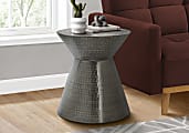 Monarch Specialties Rye Accent Table, 20"H x 22"W x 22"D, Gray