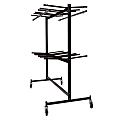 National Public Seating Folding Chair Dolly/Coat Rack, 70”H x 67”W x 33-1/4”D, Brown