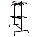 National Public Seating Folding Chair Dolly/Coat Rack, 70”H x 67”W x 33-1/4”D, Brown 1 thumbnail image
