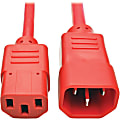 Eaton Tripp Lite Series Heavy-Duty PDU Power Cord, C13 to C14 - 15A, 250V, 14 AWG, 2 ft. (0.61 m), Red - P005002ARD 1 thumbnail image