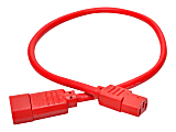 Eaton Tripp Lite Series Heavy-Duty PDU Power Cord, C13 to C14 - 15A, 250V, 14 AWG, 2 ft. (0.61 m), Red - Power extension cable - IEC 60320 C14 to power IEC 60320 C13 - 2 ft - red