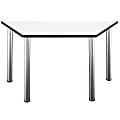Bush Business Furniture Aspen Trapezoid Table, 57"W x 25"D, White Spectrum, Standard Delivery