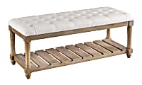 Coast to Coast Rectangular Accent Bench, Cream/Toffee 1 thumbnail image