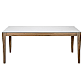 Eurostyle Haldis Dining Table, 29-1/2"H x 70-7/8"W x 35-2/5"D, White/Walnut