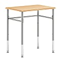 HON® SmartLink 26"W Student Desks, Natural Maple/Platinum Metallic, Set Of 2 Desks