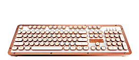Azio Retro Classic Wireless Keyboard, Full Size, Posh