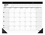 Office Depot® Brand Monthly Desk Pad Calendar, 22" x 17", White, January To December 2021, SP24D00 1 thumbnail image
