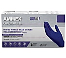 Ammex Professional Indigo Disposable Powder-Free Nitrile Exam Gloves, Large, Box Of 100 Gloves 1 thumbnail image