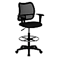Flash Furniture Mesh Mid-Back Drafting Chair, Black