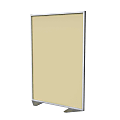 Ghent Floor Partition With Aluminum Frame, 71-7/8"H x 48"W x 2"D, Caramel
