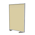 Ghent Floor Partition With Aluminum Frame, 71-7/8"H x 48"W x 2"D, Caramel 1 thumbnail image