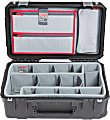 SKB Cases iSeries Protective Case With Padded Dividers And Wheels, 19-1/2" x 10-1/2" x 6-3/4", Black
