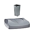 Rubbermaid® Commercial Untouchable Plastic Swing Top Lid, 16" x 4", Black 1 thumbnail image