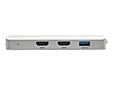 Tripp Lite USB C Docking Station w/ USB-A Hub, 2x HDMI, VGA, PD Charging 1080p @ 60 Hz, Silver USB Type C, US - U442DOCK12S 1 thumbnail image