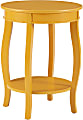 Powell Nora Round Side Table With Shelf, 24"H x 18"Dia., Yellow 1 thumbnail image