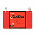 Mead® RingDex Index Cards In Ring Binder, 1"H x 5"W x 3 3/4"D, Assorted Colors
