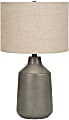 Monarch Specialties Bartlett Table Lamp, 24"H, Gray Base/Beige Shade