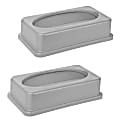 Alpine Slim Swinging Trash Can Lids, 20" x 12", Gray, Pack Of 2 Lids 1 thumbnail image