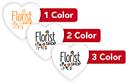 Custom 1, 2 Or 3 Color Printed Labels/Stickers, Heart Shape, 1-1/8" x 1-1/8", Box Of 250 1 thumbnail image