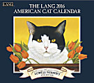 LANG Monthly Wall Calendar, 13 3/8" x 12", American Cat, January-December 2016
