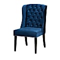 Baxton Studios Lamont Dining Chair, Navy Blue/Dark Brown 1 thumbnail image