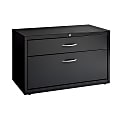 WorkPro® Modular 36"W 2 Door Lateral Credenza, Charcoal