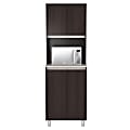 Inval 4-Door Coffee Station Cabinet, 70-7/8”H x 23-5/8”W x 19-3/4”D, Espresso/Ambar Gray 1 thumbnail image