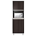 Inval 4-Door Coffee Station Cabinet, 70-7/8”H x 23-5/8”W x 19-3/4”D, Espresso/Ambar Gray