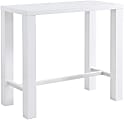 Eurostyle Abby Bar Table, 42"H x 47"W x 23-1/2"D, High Gloss White