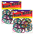 The Pencil Grip Book Rings, 1", Assorted, 50 Rings Per Pack, Set Of 2 Packs