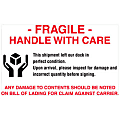 Tape Logic® Preprinted Pallet Protection Labels, DL3191, 6" x 4", Red/White, Roll Of 500 1 thumbnail image
